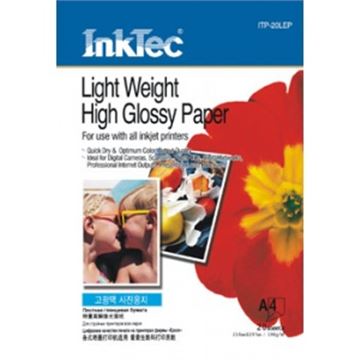 Papel foto inktec glossy 190gr a6 30h itp-30lepa6 - 78120032